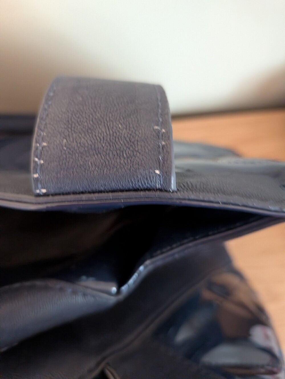 DKNY Navy Blue Quilted Patent Shoulder Bag - Picture 4 of 15